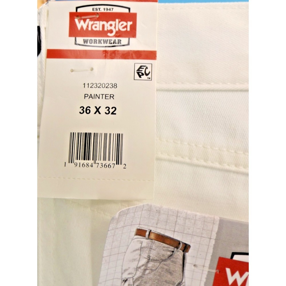 Wrangler Workwear Painter White Utility Pant - Men's Size 36 x 32 - Picture 10 of 13